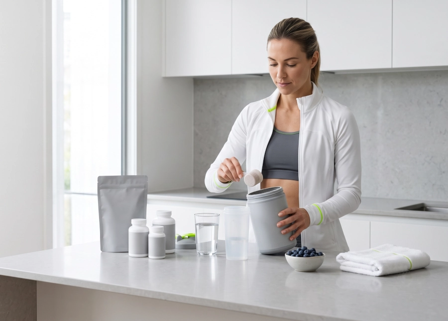 Person following an active wellness routine