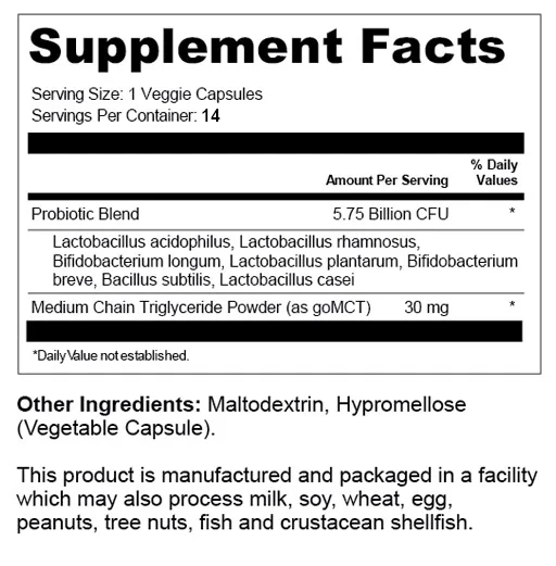 Saver Port 1 Travel Size Probiotic ingredients